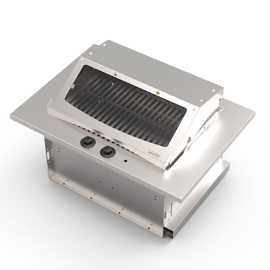 Churrasqueira Cooktop Elétrica de Embutir 70x48x30cm 127v Saro Inox - 5