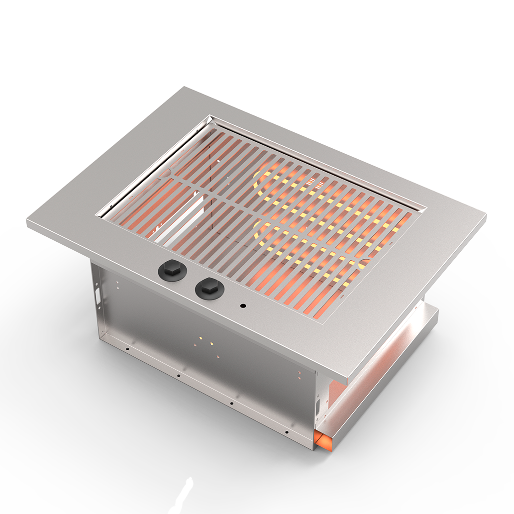 Churrasqueira Cooktop Elétrica de Embutir 70x48x30cm 127v Saro Inox - 7