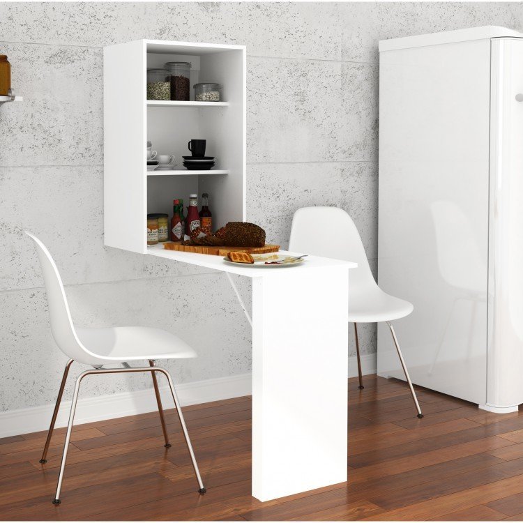 Armário Suspenso Multiuso com Prateleiras e Mesa Am3106 Tecno Mobili Branco em Armários na Armario Suspenso Escritorio ~ Armário Suspenso Multiuso com Prateleiras e Mesa Am3106 Tecno Mobili Branco em Armários na