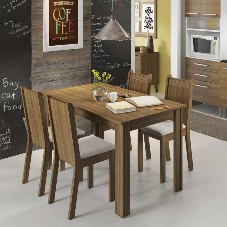 Conjunto Sala De Jantar Com Banco ~ Conjunto para Sala de Jantar Mesa com 4 Cadeiras Rosie Madesa Rustic Conjunto Sala De Jantar Com Banco ~ Conjunto para Sala de Jantar Mesa com 4 Cadeiras Rosie Madesa Rustic