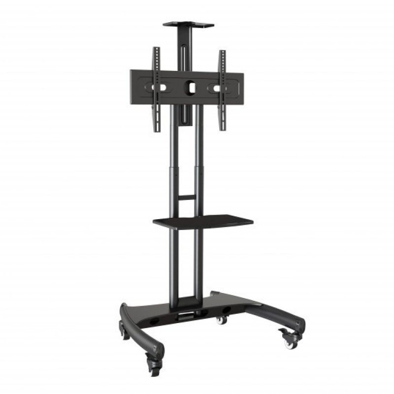 Suporte Pedestal com Rodas e Altura Regulável para TVs de 32 a 65