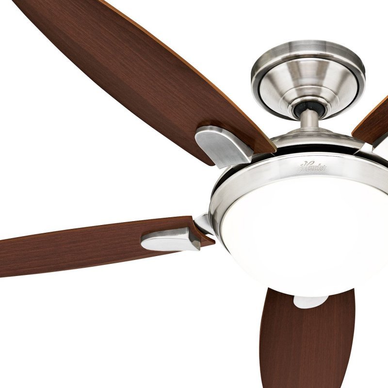 Ventilador De Teto Hunter Fan Contempo Niquel 5 Pas Com Luminaria